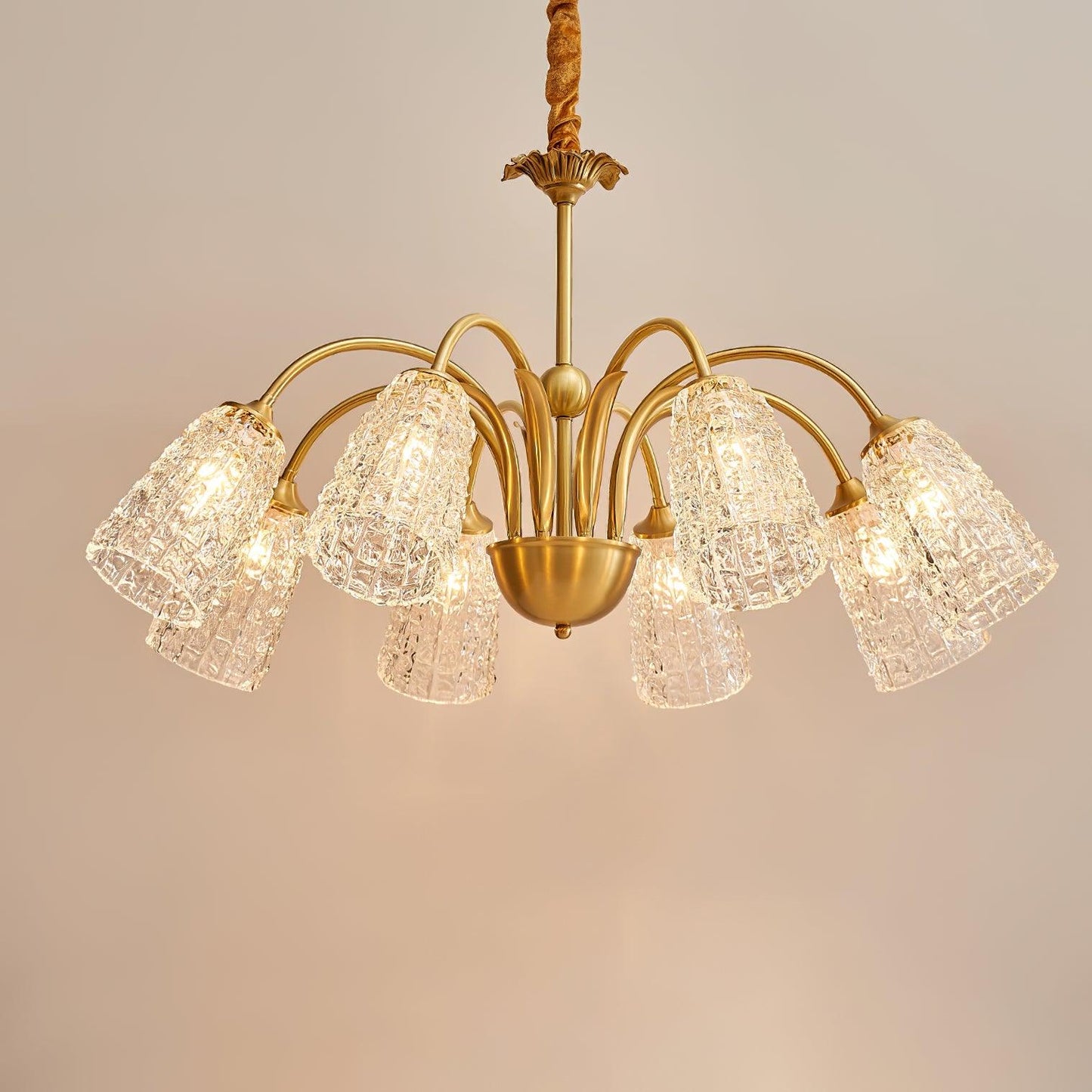 Nikoll Crystal Chandelier - Elegant Lighting with Adjustable Brightnes