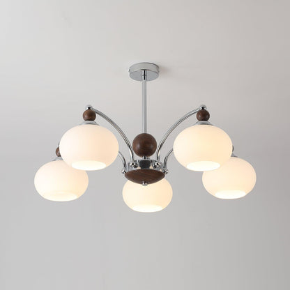 Noir Larenta Modern Chandelier with Adjustable Height & Elegant Design