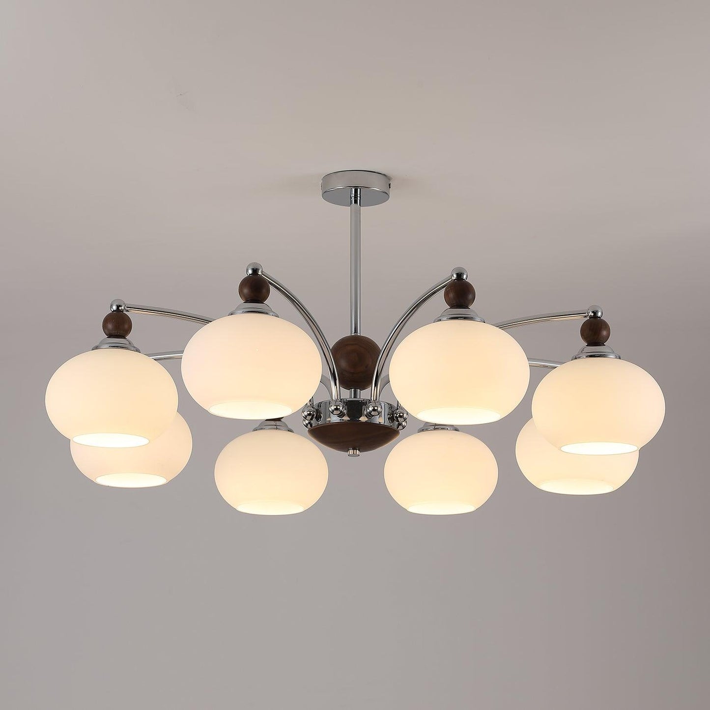 Noir Larenta Modern Chandelier with Adjustable Height & Elegant Design