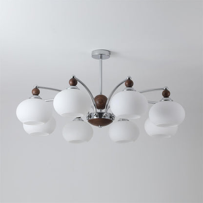 Noir Larenta Modern Chandelier with Adjustable Height & Elegant Design