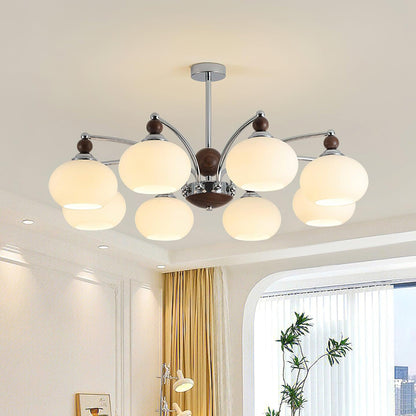 Noir Larenta Modern Chandelier with Adjustable Height & Elegant Design