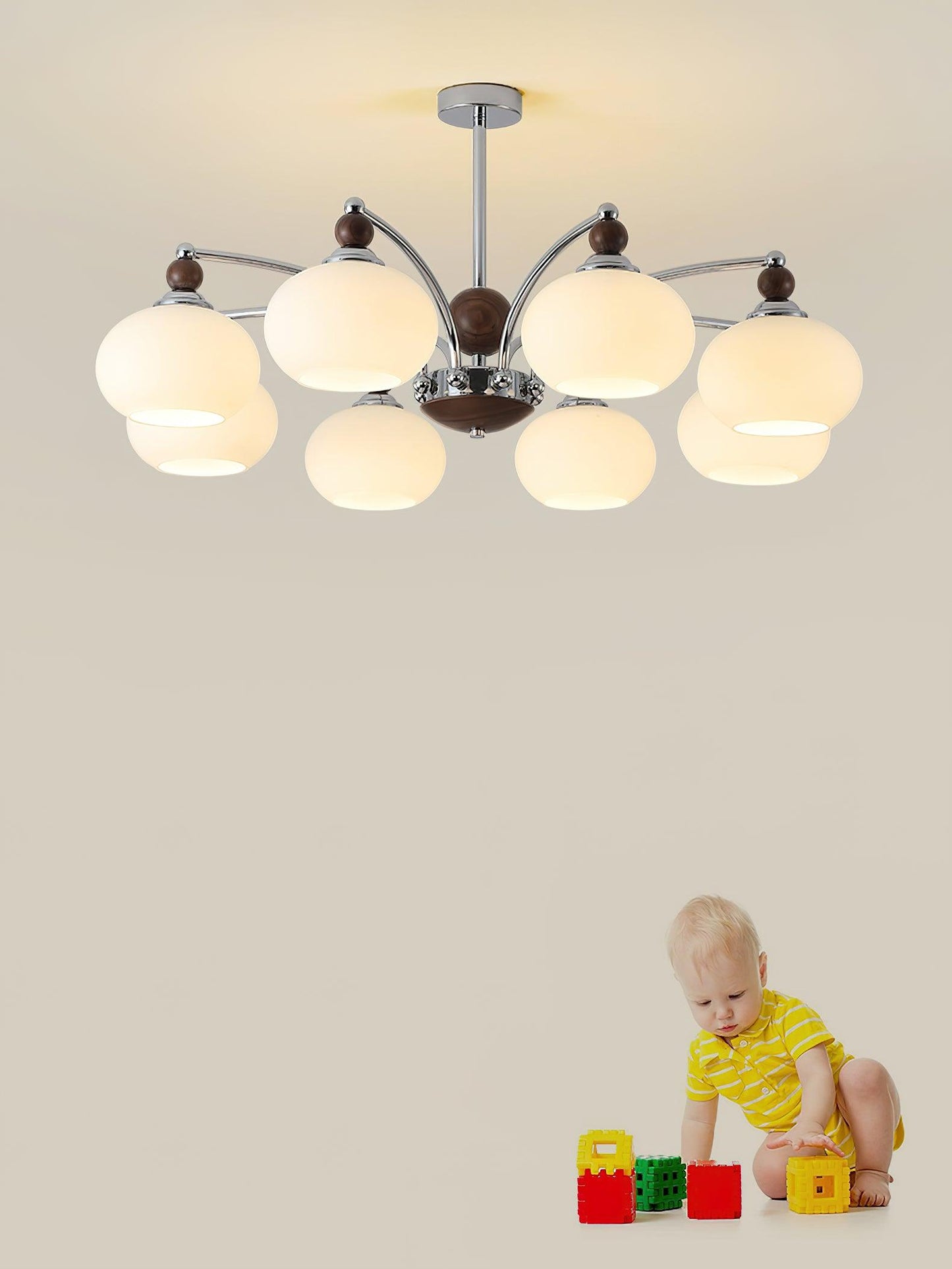 Noir Larenta Modern Chandelier with Adjustable Height & Elegant Design