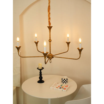 Elara Candle Chandelier - Elegant Design with Adjustable Height & LED