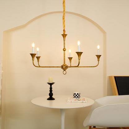 Elara Candle Chandelier - Elegant Design with Adjustable Height & LED