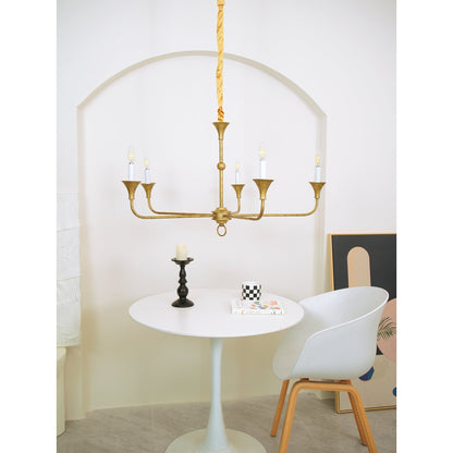 Elara Candle Chandelier - Elegant Design with Adjustable Height & LED