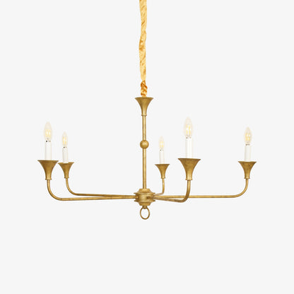 Elara Candle Chandelier - Elegant Design with Adjustable Height & LED