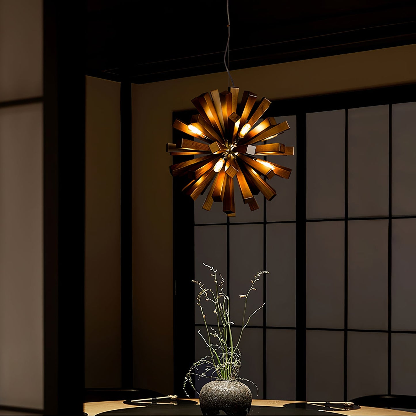 Nova Burst Chandelier - Modern Design with Adjustable Brightness & Ene