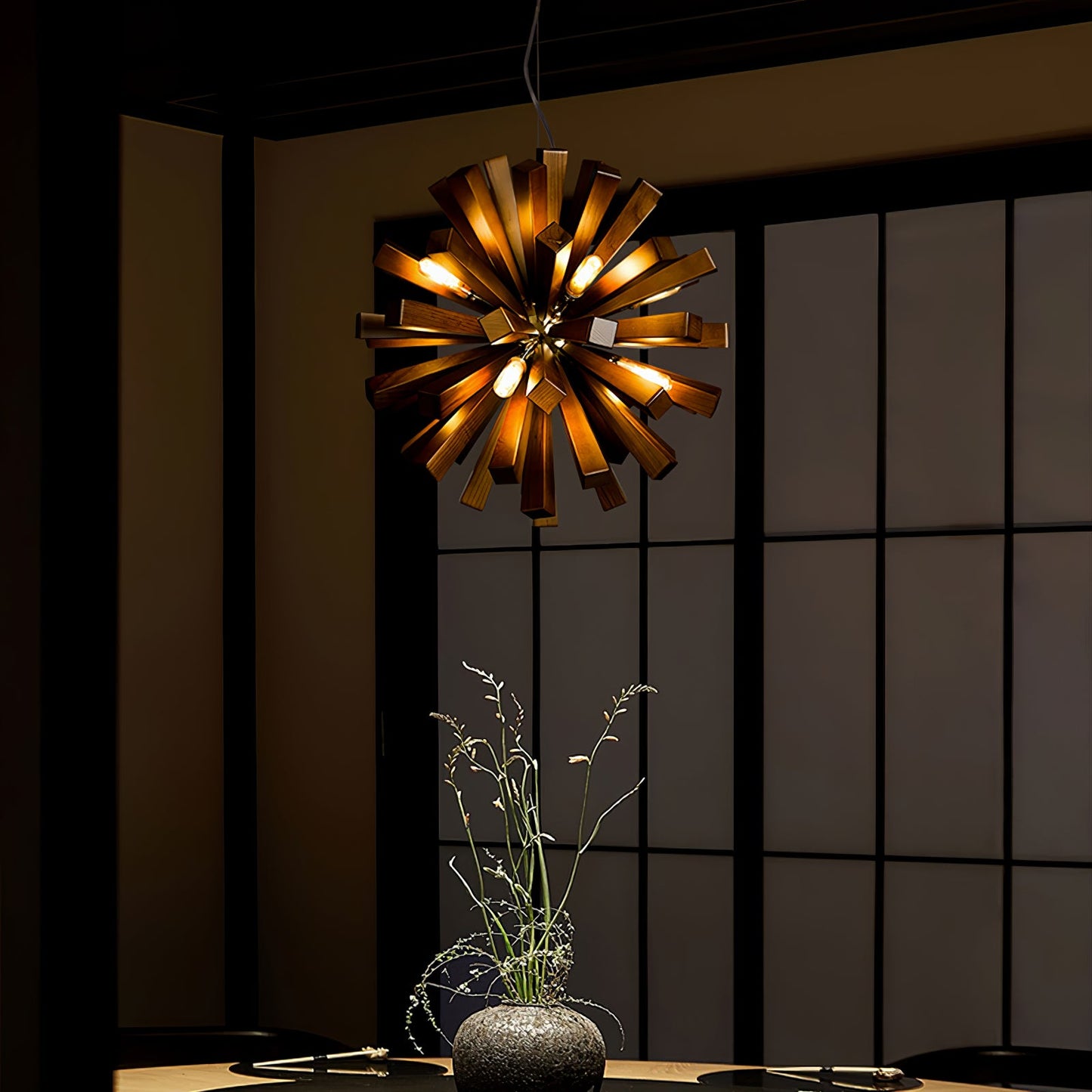 Nova Burst Chandelier - Modern Design with Adjustable Brightness & Ene
