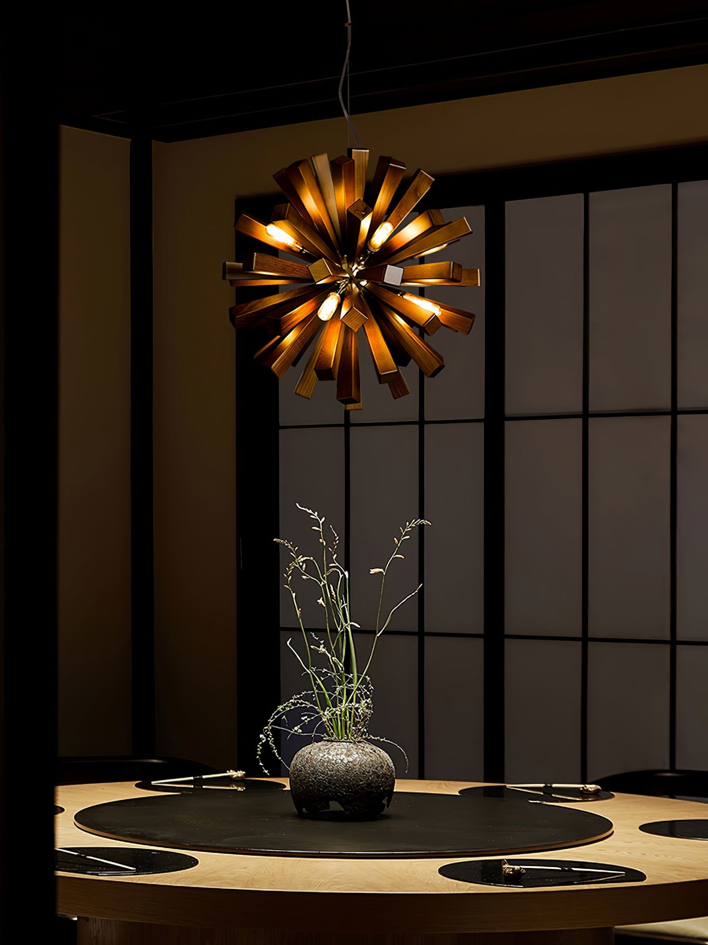 Nova Burst Chandelier - Modern Design with Adjustable Brightness & Ene