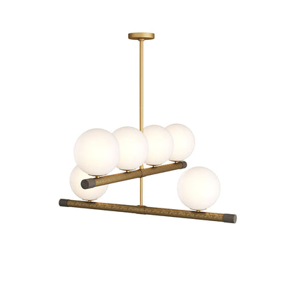 Nova Linear Chandelier - Modern Design, Adjustable Height, LED Compati