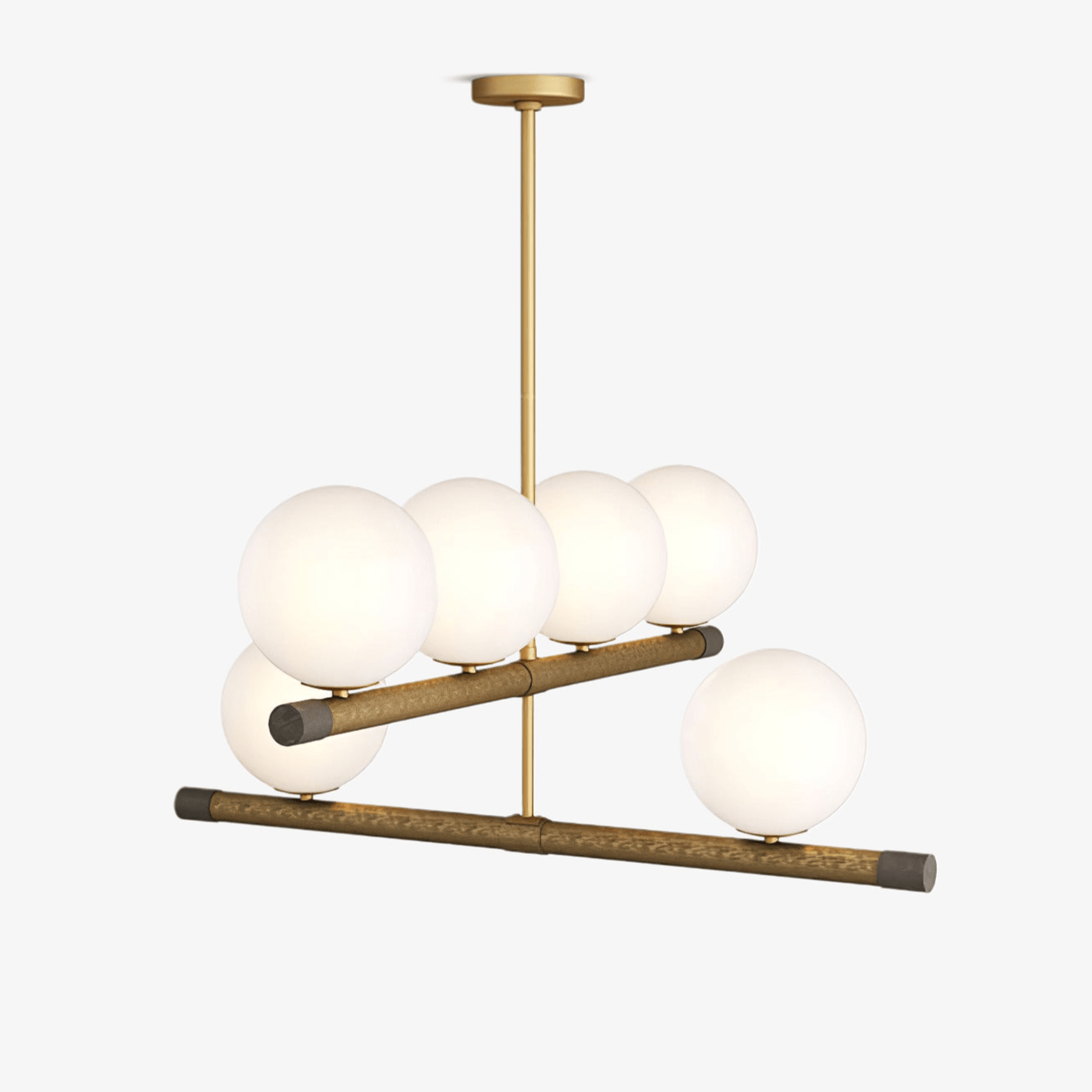Nova Linear Chandelier - Modern Design, Adjustable Height, LED Compati