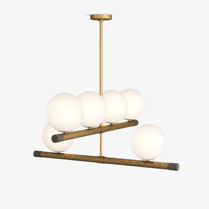 Nova Linear Chandelier - Modern Design, Adjustable Height, LED Compati