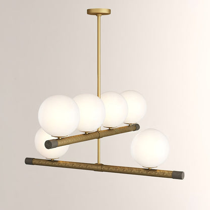 Nova Linear Chandelier - Modern Design, Adjustable Height, LED Compati