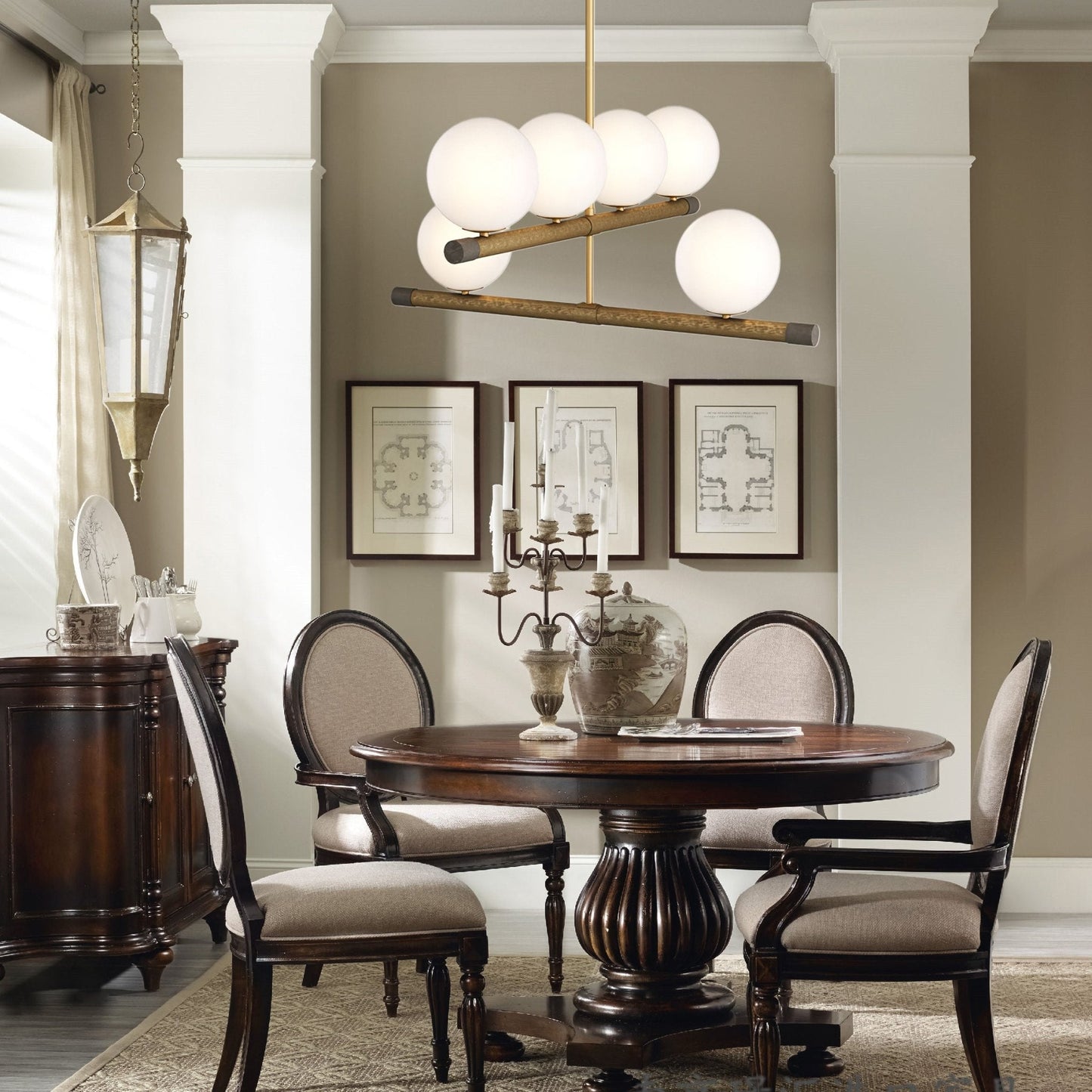 Nova Linear Chandelier - Modern Design, Adjustable Height, LED Compati
