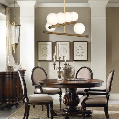Nova Linear Chandelier - Modern Design, Adjustable Height, LED Compati
