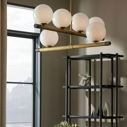 Nova Linear Chandelier - Modern Design, Adjustable Height, LED Compati