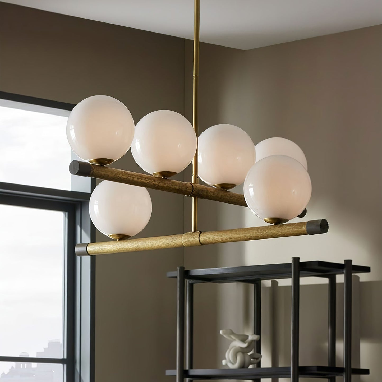 Nova Linear Chandelier - Modern Design, Adjustable Height, LED Compati