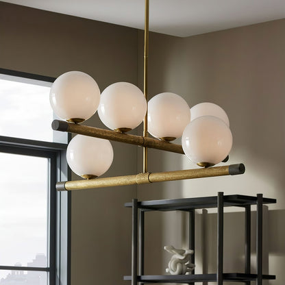 Nova Linear Chandelier - Modern Design, Adjustable Height, LED Compati