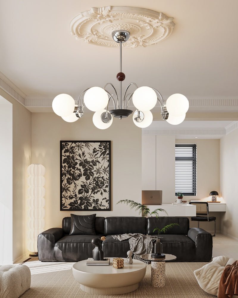 Novara Chandelier - Elegant Design with Adjustable Height & Energy-Eff