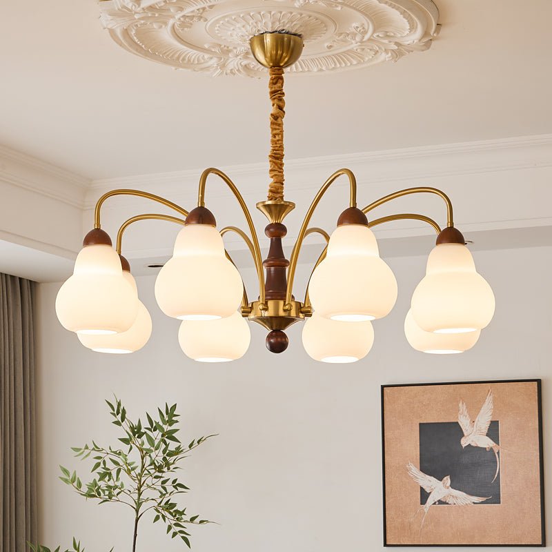 Elegant Novelle Chandelier - Crystal Accents & Adjustable Height