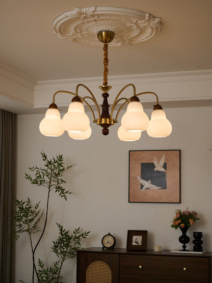 Elegant Novelle Chandelier - Crystal Accents & Adjustable Height