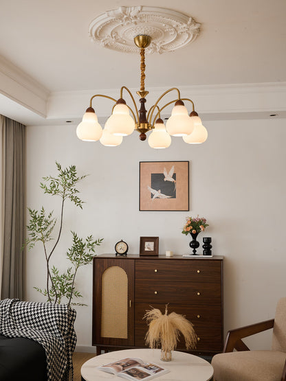 Elegant Novelle Chandelier - Crystal Accents & Adjustable Height