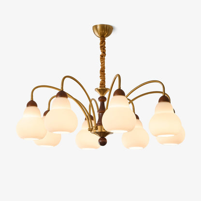 Elegant Novelle Chandelier - Crystal Accents & Adjustable Height