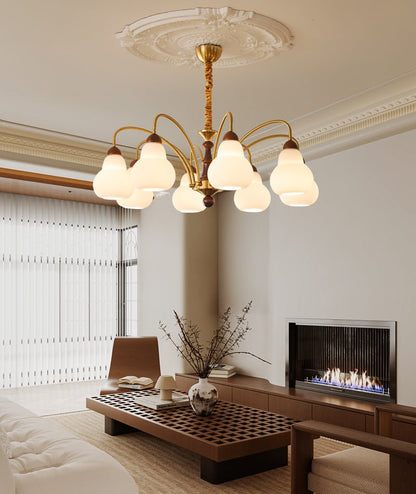 Elegant Novelle Chandelier - Crystal Accents & Adjustable Height
