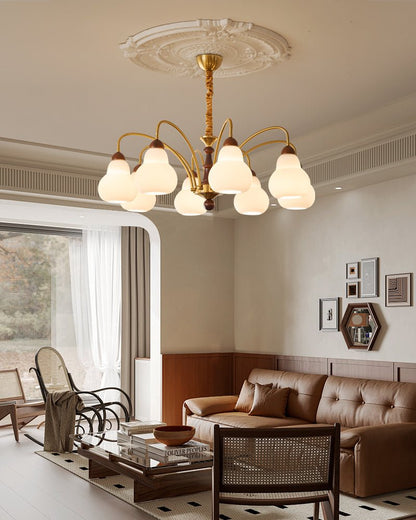 Elegant Novelle Chandelier - Crystal Accents & Adjustable Height