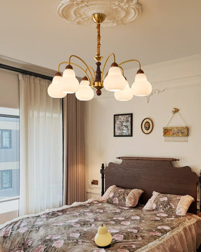 Elegant Novelle Chandelier - Crystal Accents & Adjustable Height