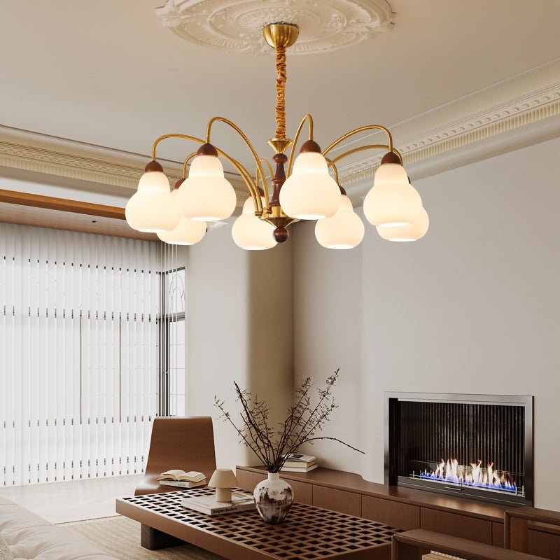 Elegant Novelle Chandelier - Crystal Accents & Adjustable Height