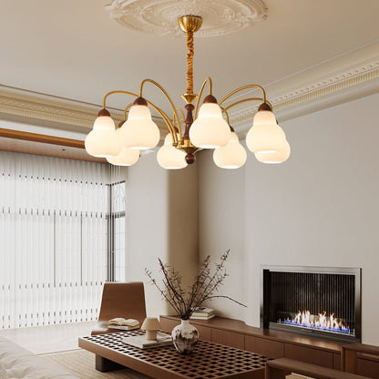 Elegant Novelle Chandelier - Crystal Accents & Adjustable Height