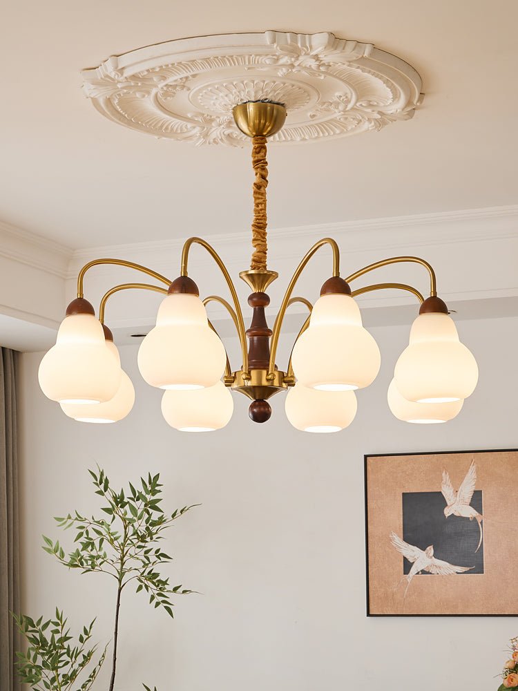 Elegant Novelle Chandelier - Crystal Accents & Adjustable Height