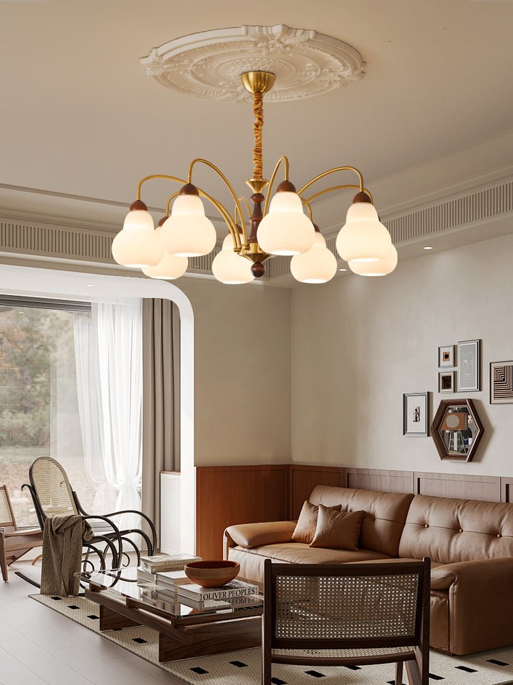 Elegant Novelle Chandelier - Crystal Accents & Adjustable Height