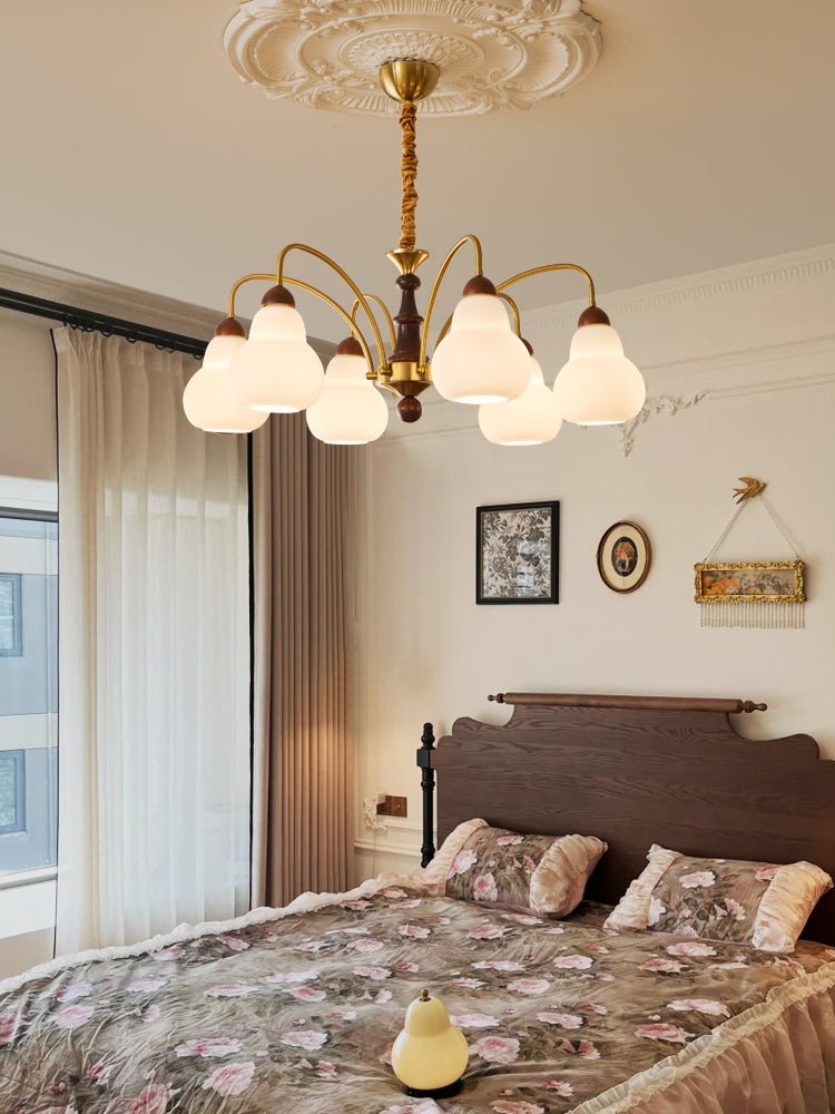 Elegant Novelle Chandelier - Crystal Accents & Adjustable Height