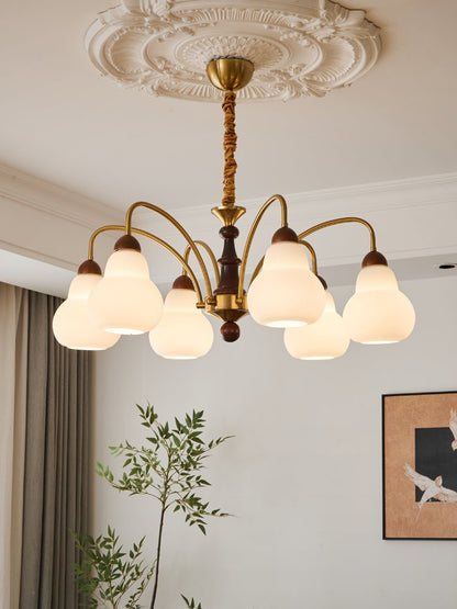 Elegant Novelle Chandelier - Crystal Accents & Adjustable Height