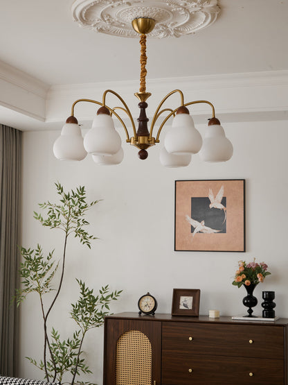 Elegant Novelle Chandelier - Crystal Accents & Adjustable Height