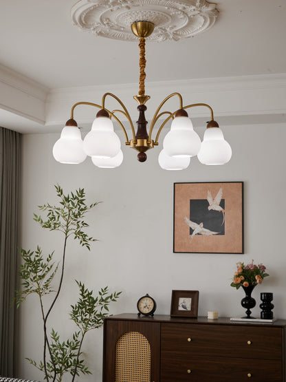 Elegant Novelle Chandelier - Crystal Accents & Adjustable Height