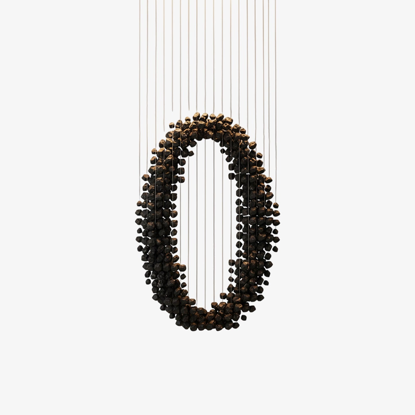 Elegant Charcoal Chandeliers - Adjustable Height & Energy Efficient Li