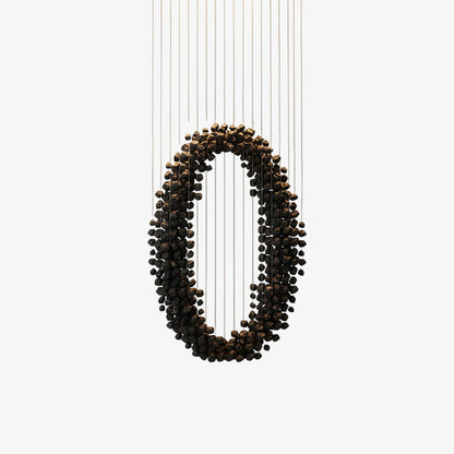 Elegant Charcoal Chandeliers - Adjustable Height & Energy Efficient Li
