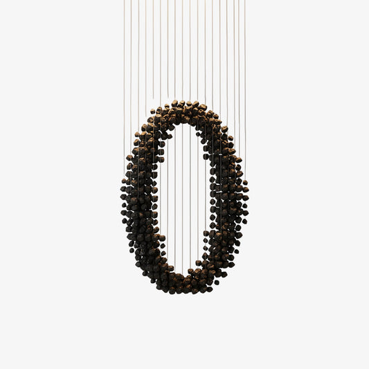 Elegant Charcoal Chandeliers - Adjustable Height & Energy Efficient Li