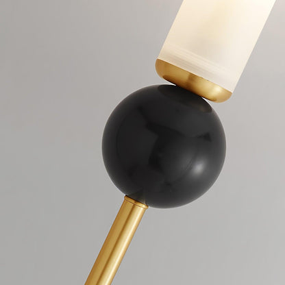 Elegant Marble Vertical Wall Lamp with Adjustable Brightness & Energy