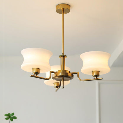 Elegant Crystal Chandelier with Adjustable Height and LED Compatibilit