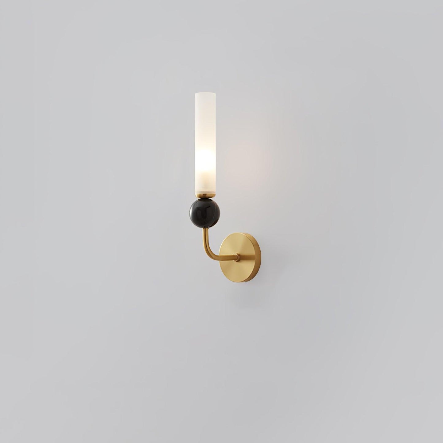 Elegant Marble Vertical Wall Lamp with Adjustable Brightness & Energy