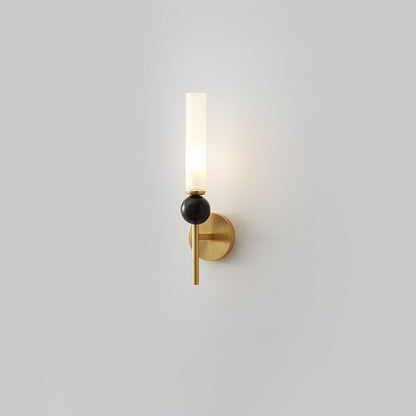 Elegant Marble Vertical Wall Lamp with Adjustable Brightness & Energy