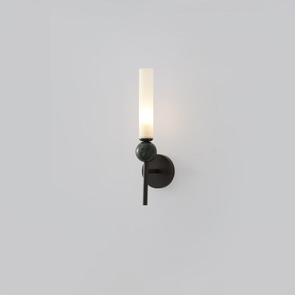 Elegant Marble Vertical Wall Lamp with Adjustable Brightness & Energy