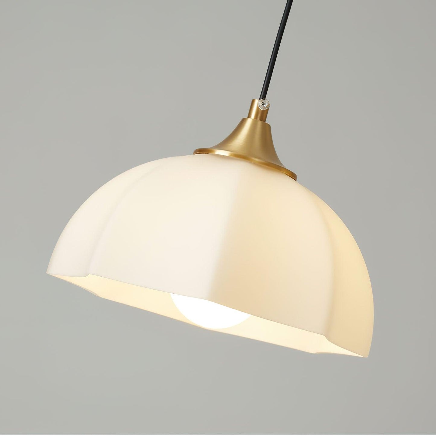 Octagonal Glass Bowl Chandelier - Elegant Design with Adjustable Heigh