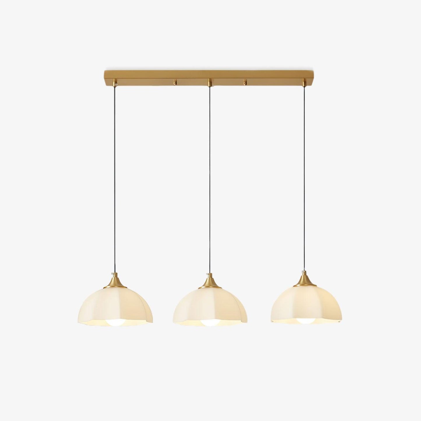 Octagonal Glass Bowl Chandelier - Elegant Design with Adjustable Heigh