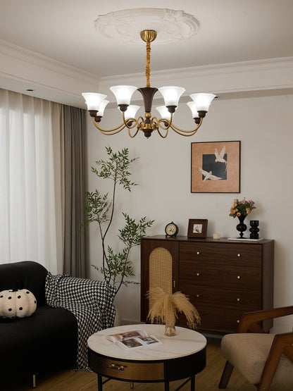 Octavia Chandelier - Elegant Crystal Design with Adjustable Hanging He