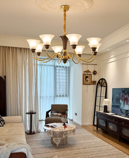 Octavia Chandelier - Elegant Crystal Design with Adjustable Hanging He